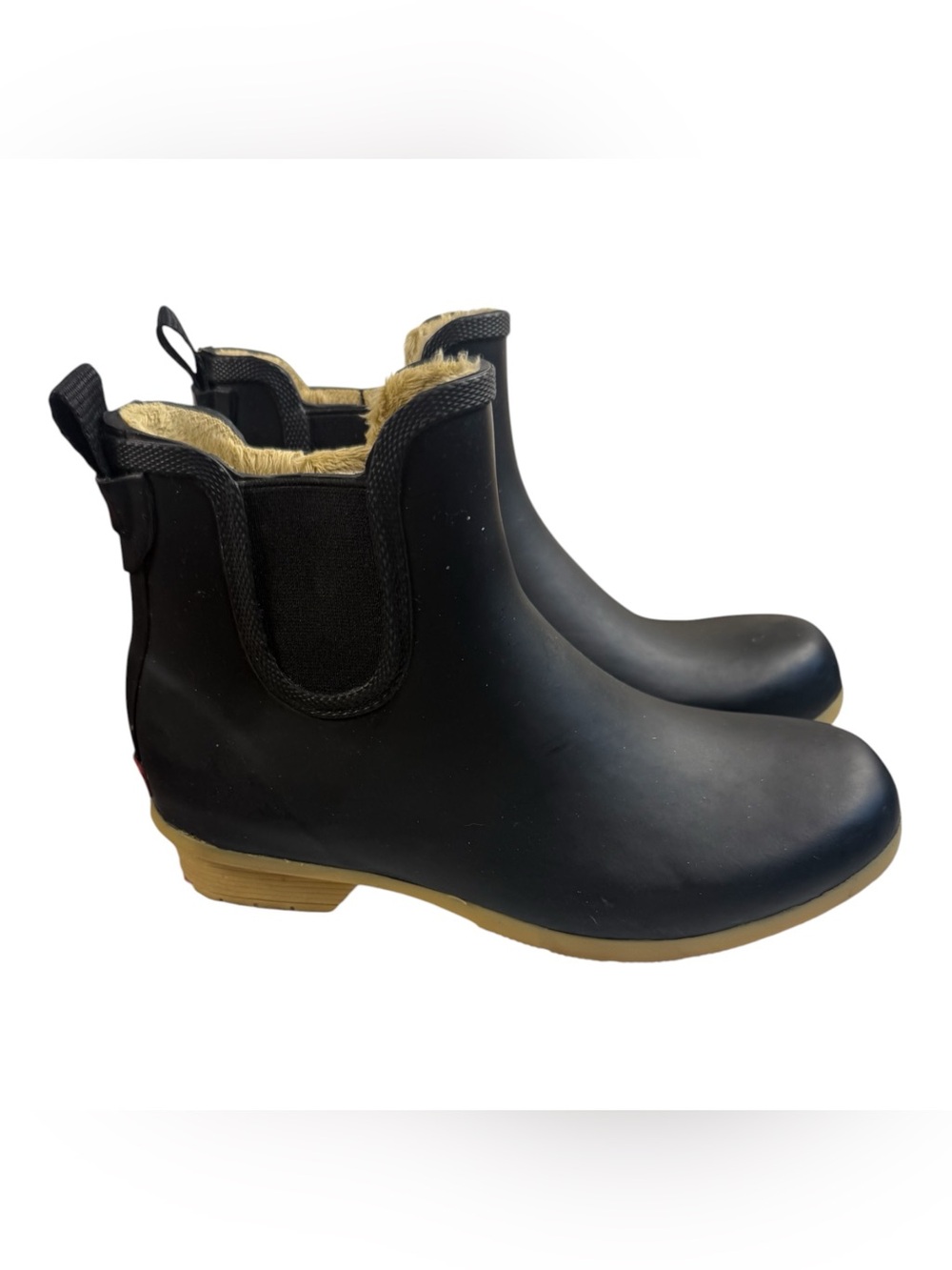 Chooka Bainbridge Chelsey Black Ankle Rain Boots size 8